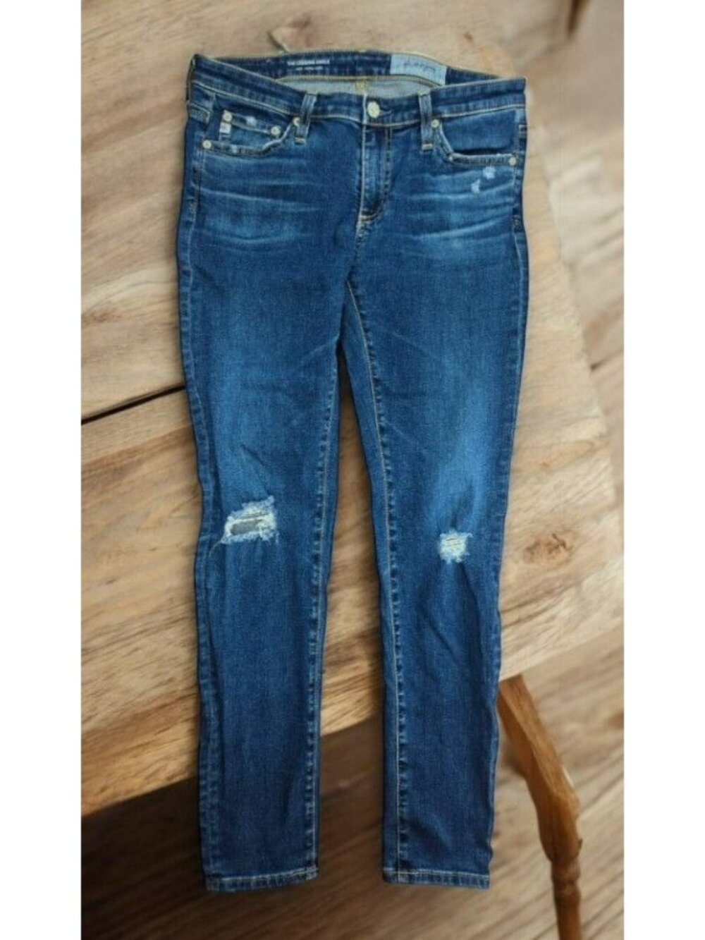 AG Adriano Goldschmied Distressed Ankle Jeans Size 28R (29x28)